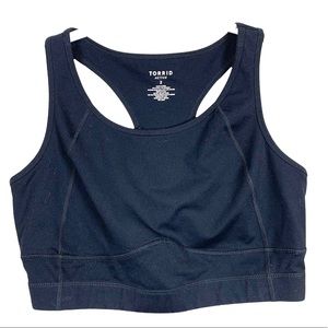 Torrid Black Longline Wicking Sports Bra 2X